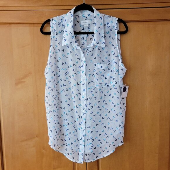 Liz Claiborne Tops - NWT Liz Claiborne Sheer Sleeveless Blouse - XL